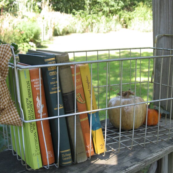 RESERVED  - Vintage - Wire Basket with Handles