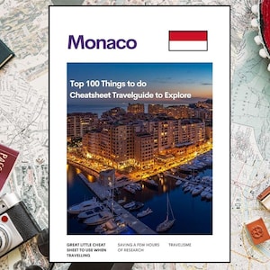 Guide de voyage de Monaco PDF - 100 meilleures choses à faire Aide-mémoire | Planificateur de voyage numérique de luxe sur la Riviera