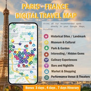 Plan de Paris avec épingles Google : lieux incontournables et trésors cachés | France City Guide numérique
