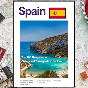 Guía de viaje de España (PDF): 100 cosas que hacer (Hoja de referencia/Planificador de viaje digital)