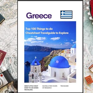 Guide de voyage en Grèce PDF - 100 meilleures choses à faire Aide-mémoire | Télécharger le planificateur de voyage numérique