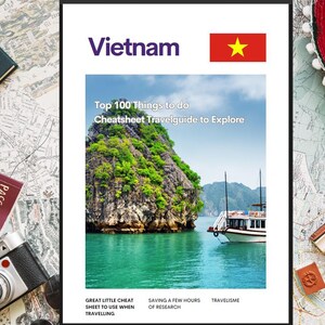 Vietnam Travel Guide PDF – 100 Top Things to Do Spickzettel | Digitaler Reiseplaner zum Herunterladen