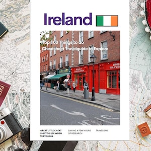 Irland Travel Guide PDF – 100 Top Things to Do Spickzettel | Digitaler Reiseplaner zum Herunterladen
