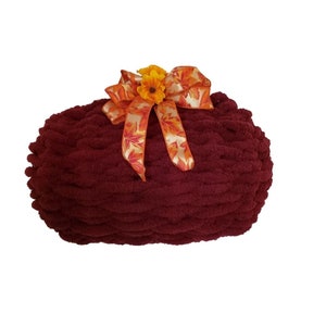 Fall pumpkin wreath, Yarn pumpkin wreath, Fall Front Door Wreath,  Back Door Wreath, Housewarming Gift