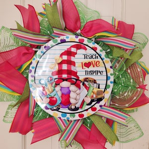 Inspirational Teacher Wreath for Classroom or Home Decor