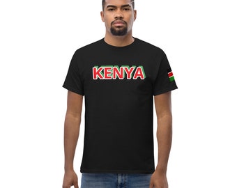 Camiseta clásica de Kenia con parche de bandera