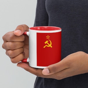 USSR Flag Mug | Cold War Relic for Your Morning Routine