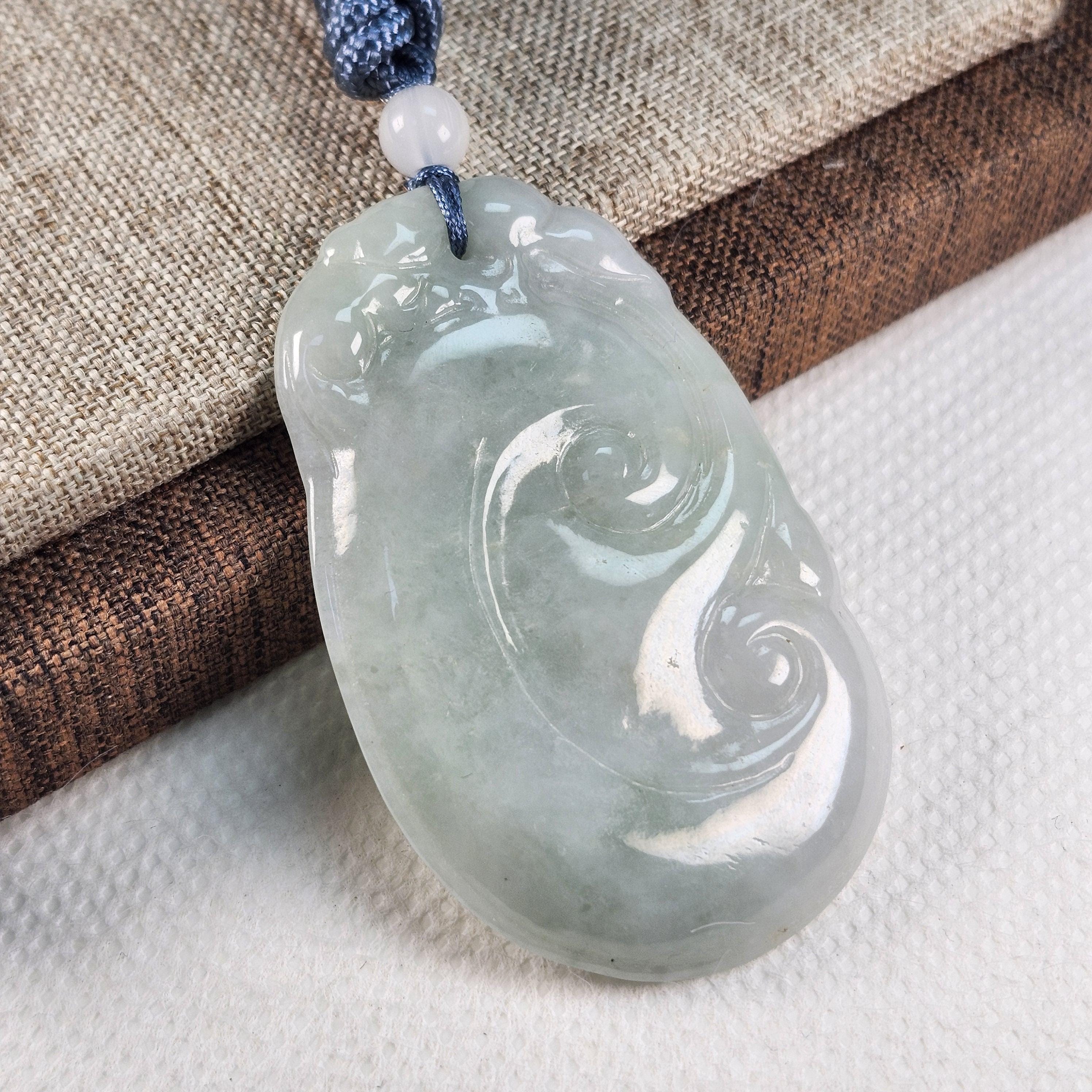 天然翡翠如意ペンダントネックレス: グレードA風水ギフト - Etsy 日本