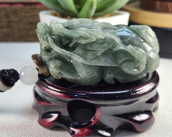 Grade A Jade 3D Koi Fish 錦鯉 Hand-crafted Natural Jadeite Jade