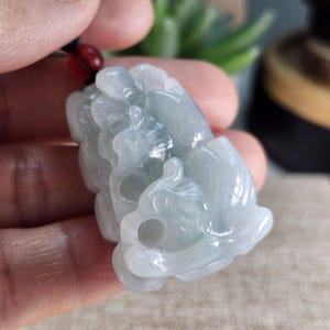 Grade A Lovely lotus flower and leaf well carved untreated natural jadeite jade pendant with necklace cord