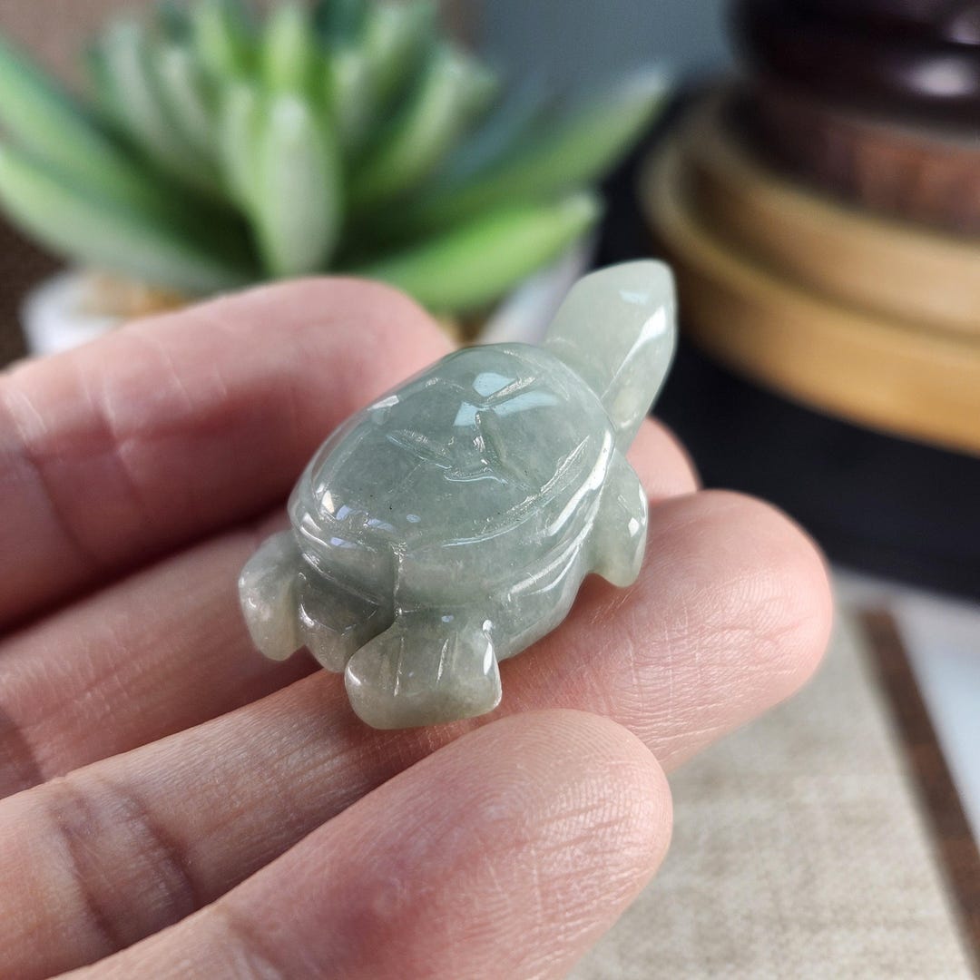 工芸品 Vintage Light Green Natural Jade Turtle il_1080xN.7024103681_m13p.jpg