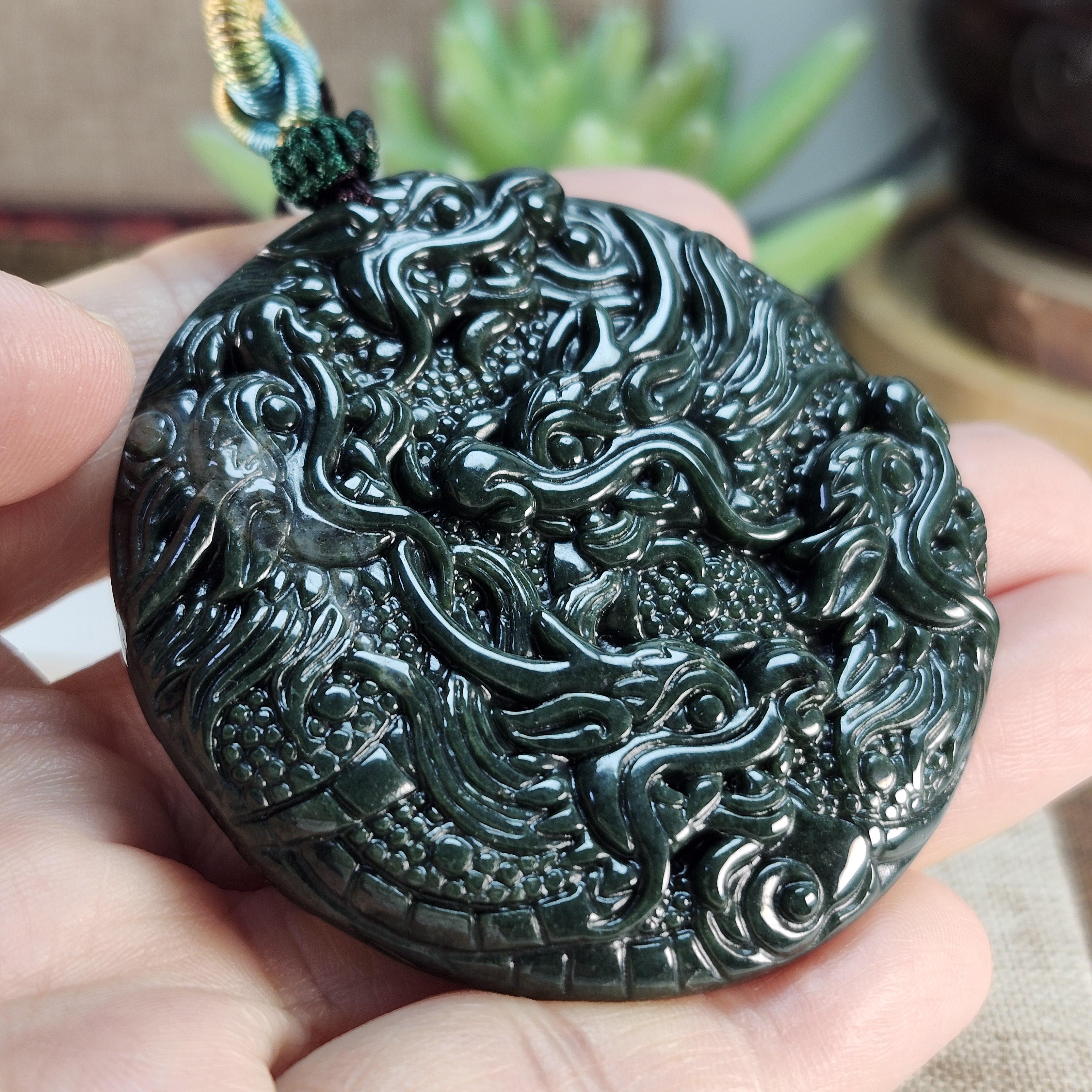 Double-sided Nine-dragon Heads Pattern Well Crafted Untreated