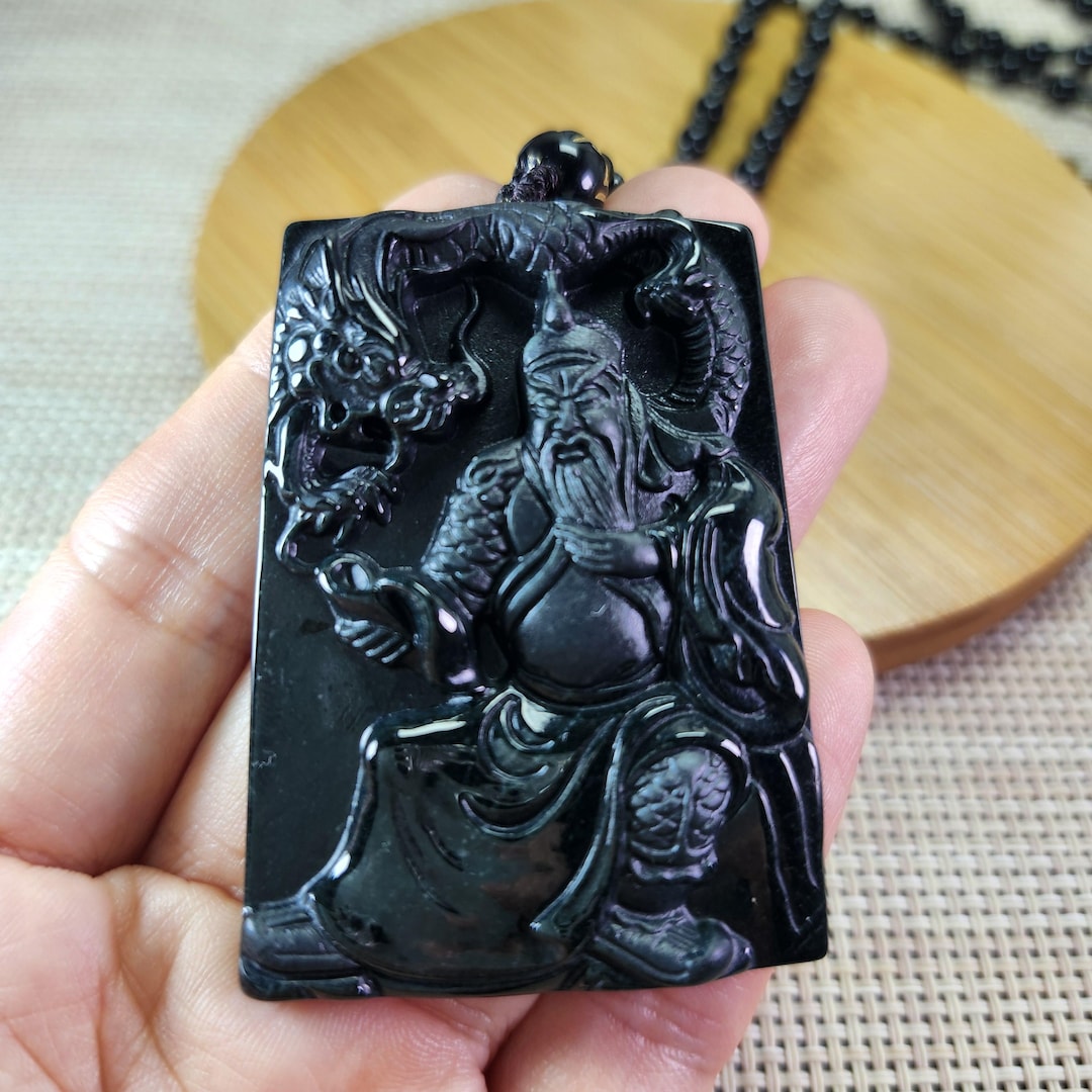 Feng Shui Dragon and Holy Emperor Guan Yu 關公 Untreated Natural