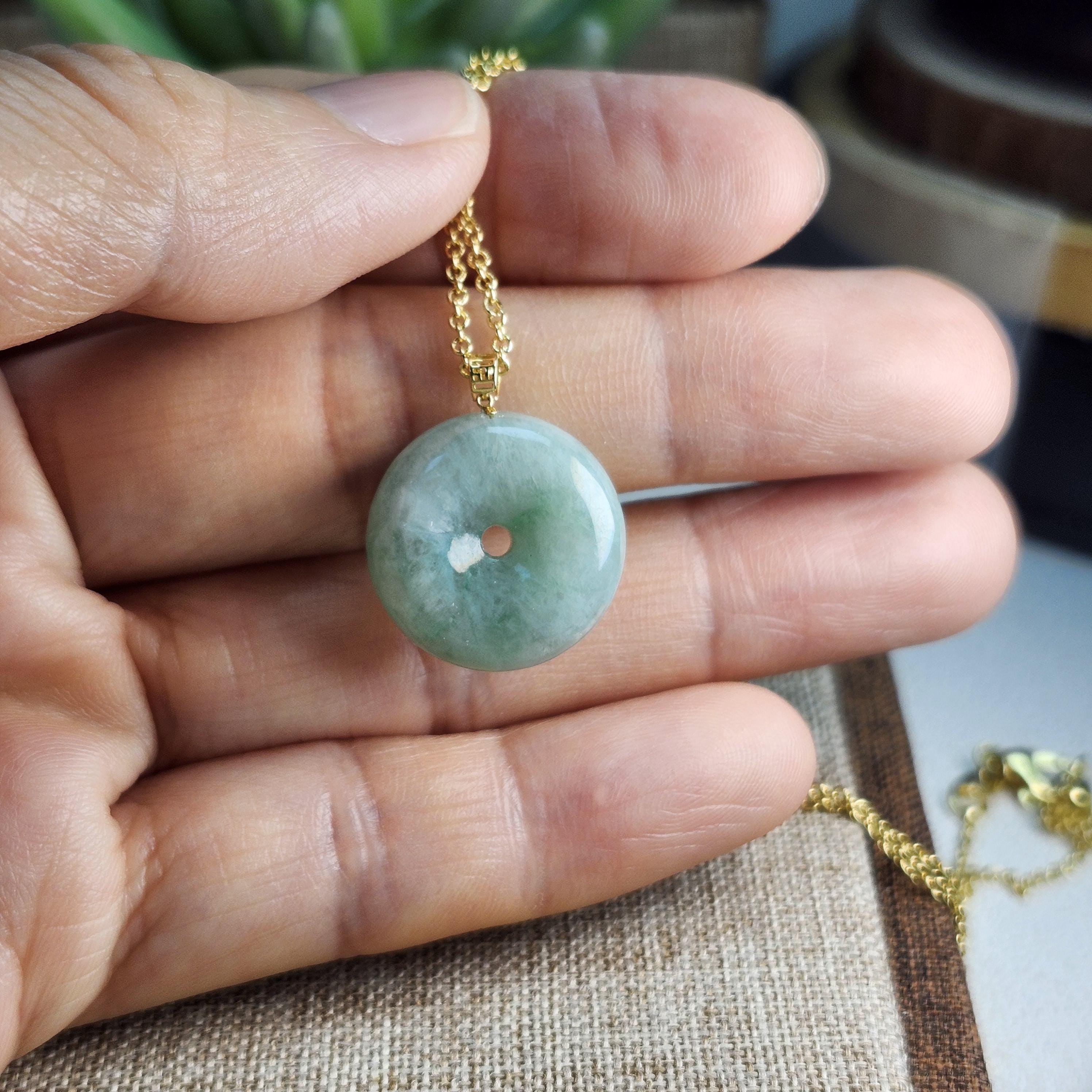 Little 17mm Donut Ring 平安扣 18k Gold Clasp Untreated Natural