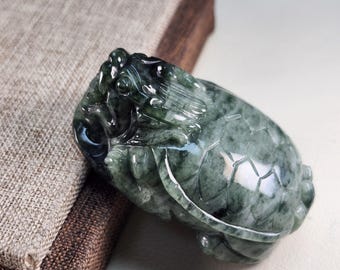 Grade A Jade 3D Koi Fish 錦鯉 Hand-crafted Natural Jadeite Jade