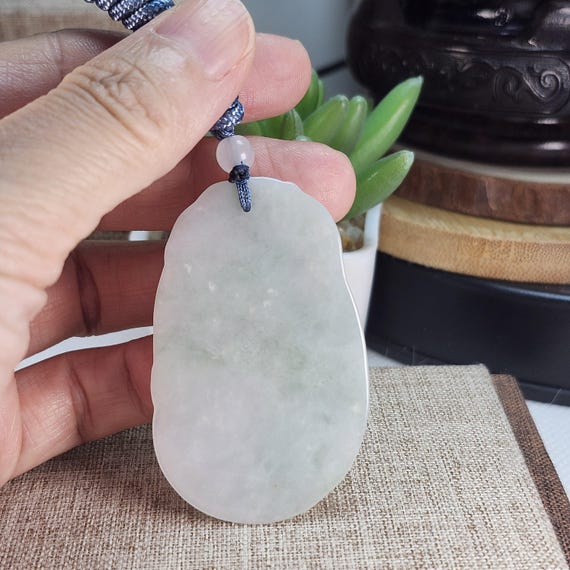 天然翡翠如意ペンダントネックレス: グレードA風水ギフト - Etsy 日本