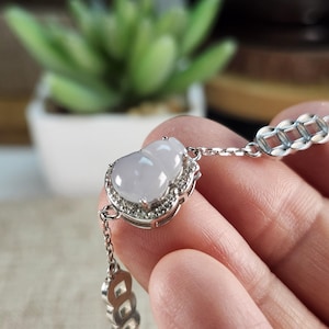 Mooie kleine jade kalebas onbehandelde natuurlijke jade jade S925 zilveren armband