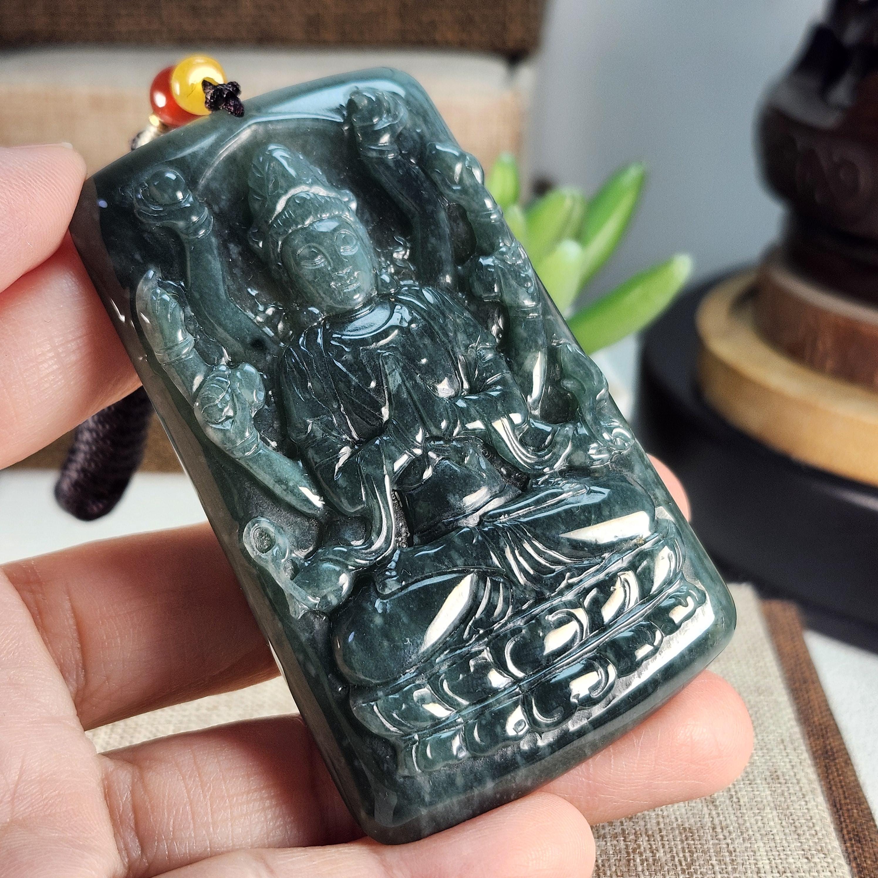 千手観音 千手観音 翡翠ペンダント: 天然翡翠ネックレス - Etsy 日本