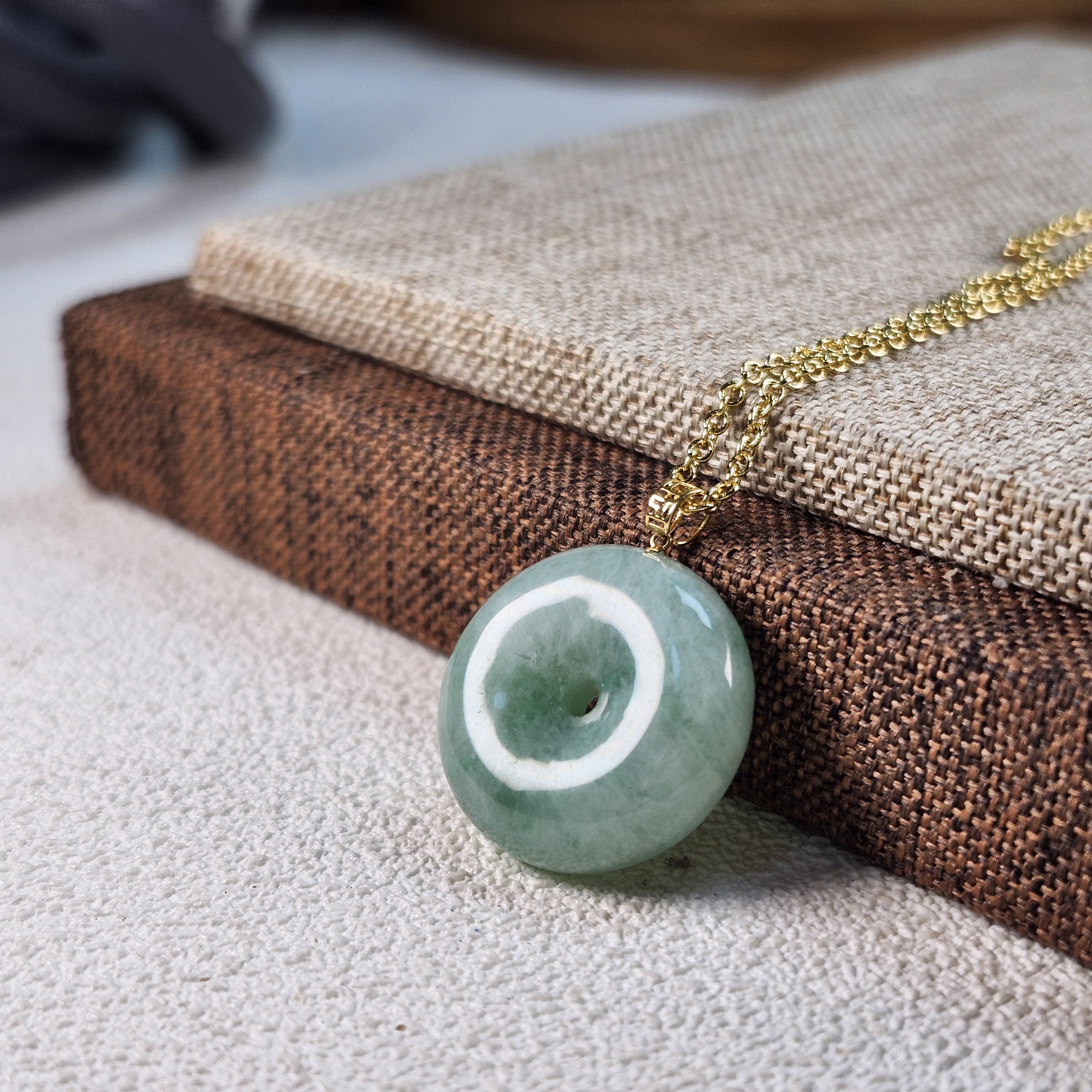 Little 17mm Donut Ring 平安扣 18k Gold Clasp Untreated Natural