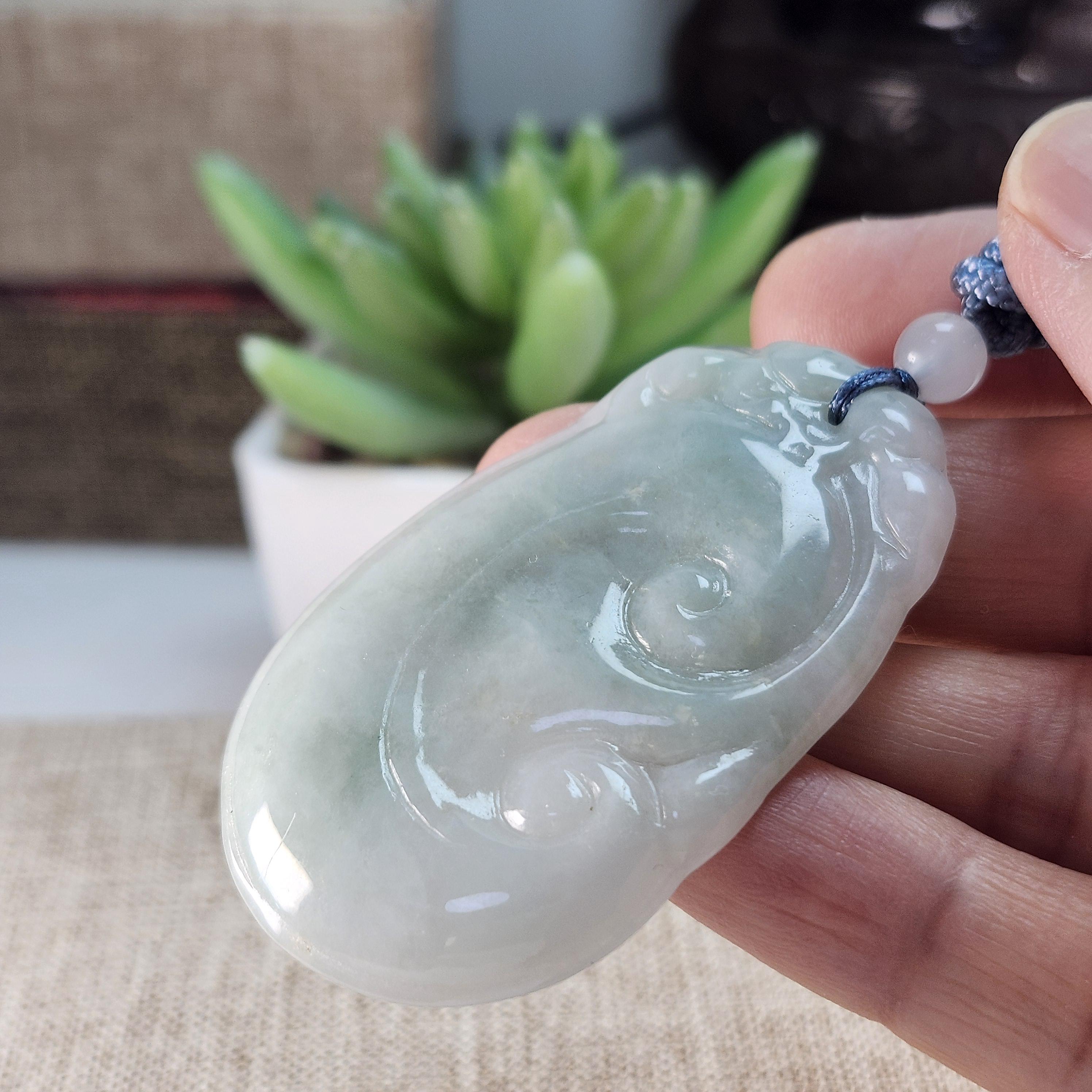 天然翡翠如意ペンダントネックレス: グレードA風水ギフト - Etsy 日本