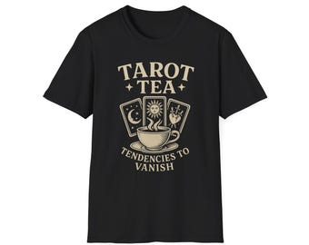 Tarot Tea Unisex T-Shirt, Spiritual Gift for Tarot Lovers, Magic Tea Shirt, Astrology Apparel, Witchy Clothing