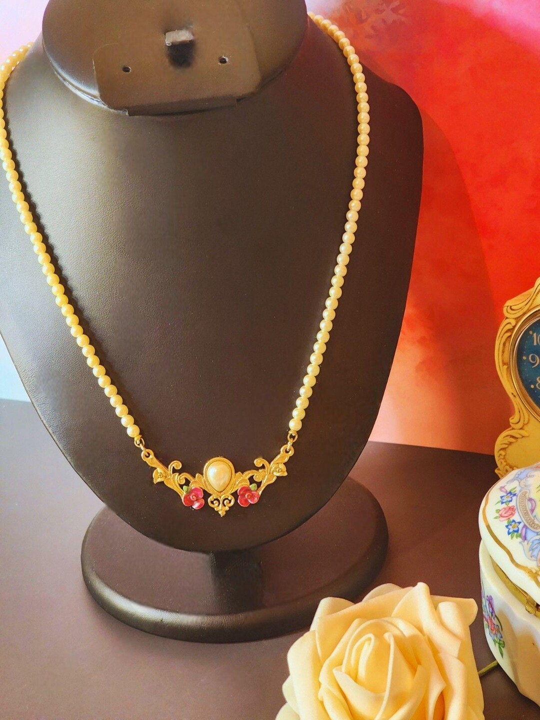 ネックレス・ペンダント roaju vintage flower pearl necklace 5BNY843 Vintage flower pearl necklace – Charlie's Jewels