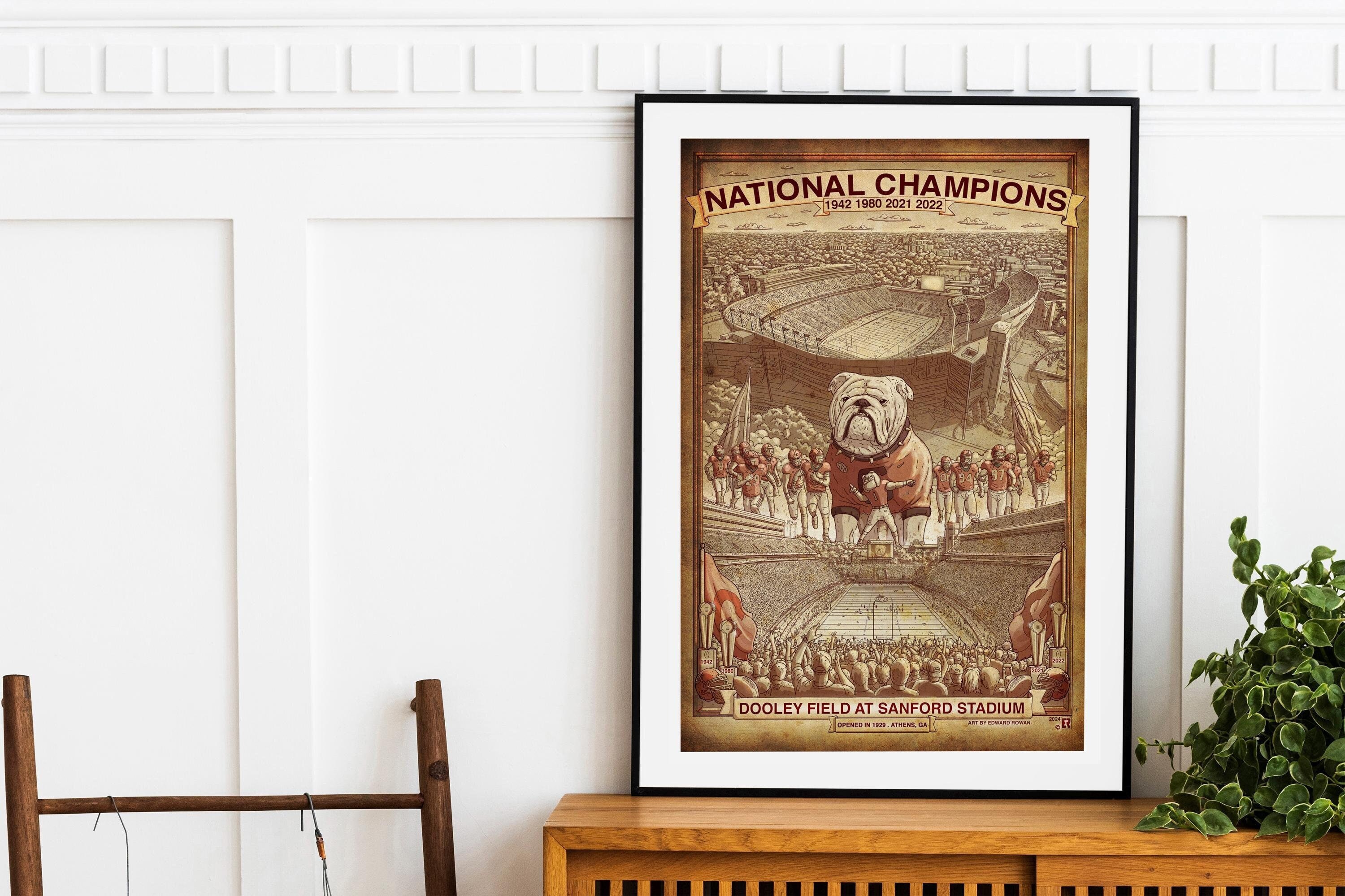 UGA Bulldogs National Championship Print: Sanford Stadium Wall Art