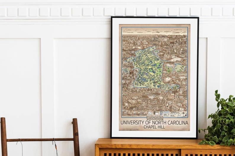 Hand drawn map of unc