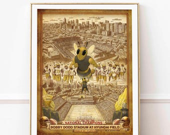 Georgia Tech Yellow Jackets Print: Bobby Dodd Stadium Art
