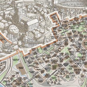 Utk Map.pdf University of Tennessee Map Art Print: Knoxville Campus Landmarks - Etsy