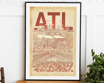 Atlanta Sports Poster: Falcons, United & Stadium Art