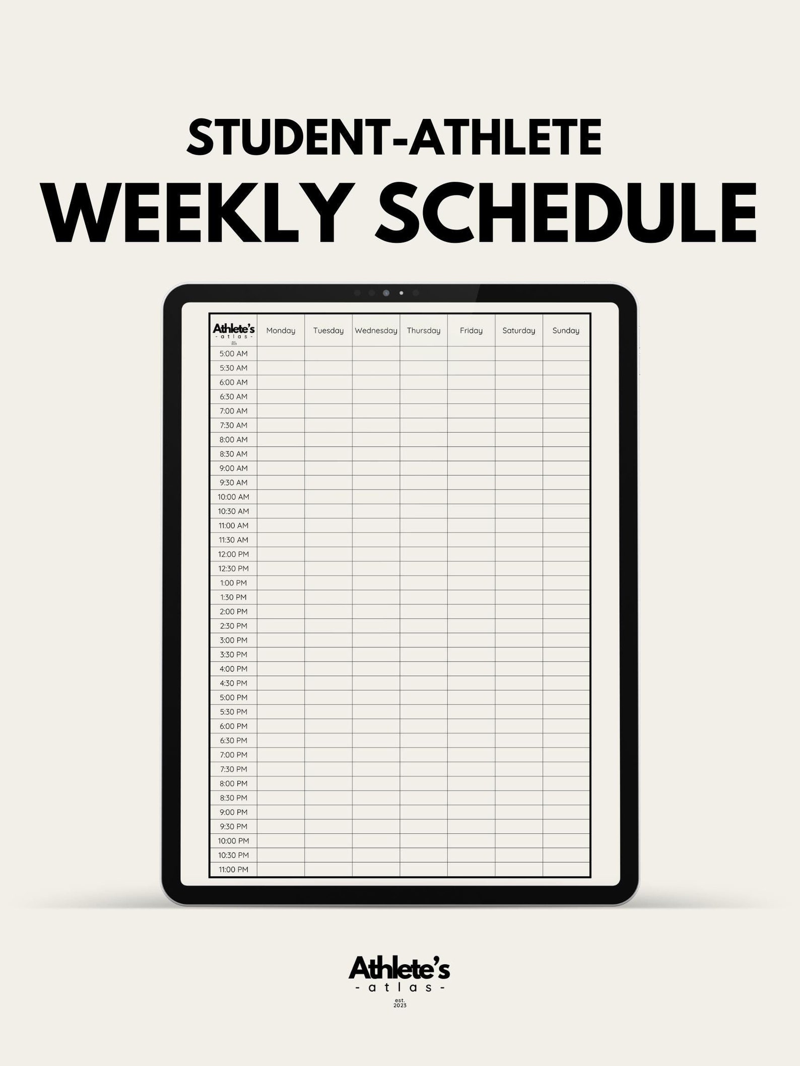 Student Athlete, to Do List, Weekly Schedule, Athletes Atlas, Student ...