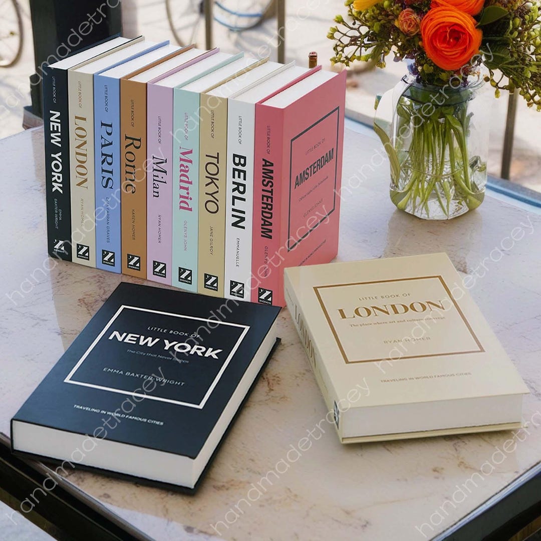 Luxury Decorative Book Box,travel Series Openable Book Box Coffee Table ...