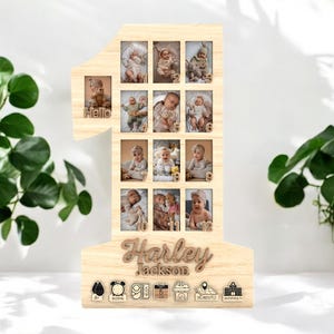 Standing Photo Frame SVG, Laser Cut File for Home Decor, Glowforge Ready Picture Frame, Tabletop Wood Frame Digital Download