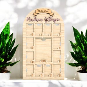 Molduras para fotos Cutfile, moldura para fotos de bebê cortadas a laser, moldura para fotos de recém-nascidos, gráfico de recém-nascido, svg personalizado, moldura para pendurar na parede