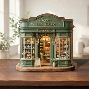 Letrero plano 2D personalizado para salón de té, decoración personalizada para cafetería, regalo vintage para cafetería, letrero de madera impreso con UV.