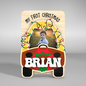 パーソナライズされた Cozy Coupe クリスマスフォトフレーム SVG (デジタルファイル)