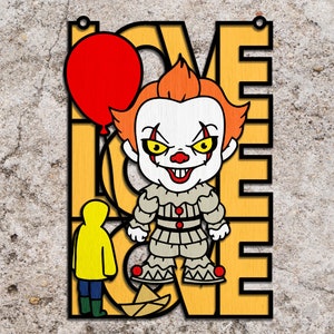 Horror Characters Door Sign Cut File Svg,Horror Love Door Sign Svg,Wooden Door Hanger Svg ,Halloween Movie Door Hanger ,Glowforge Laser File