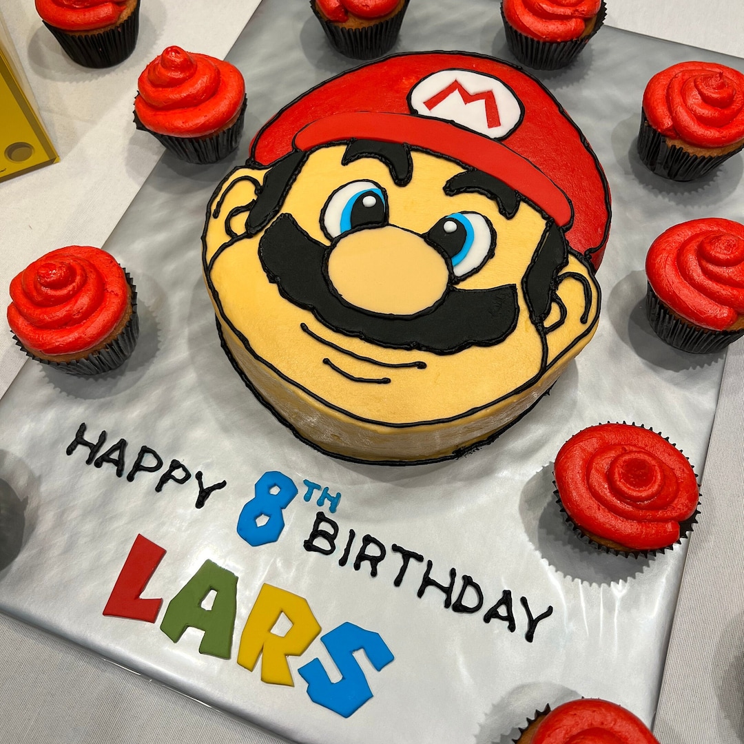 Mario Brothers Birthday Cake Template for Kid’s Birthday - Etsy