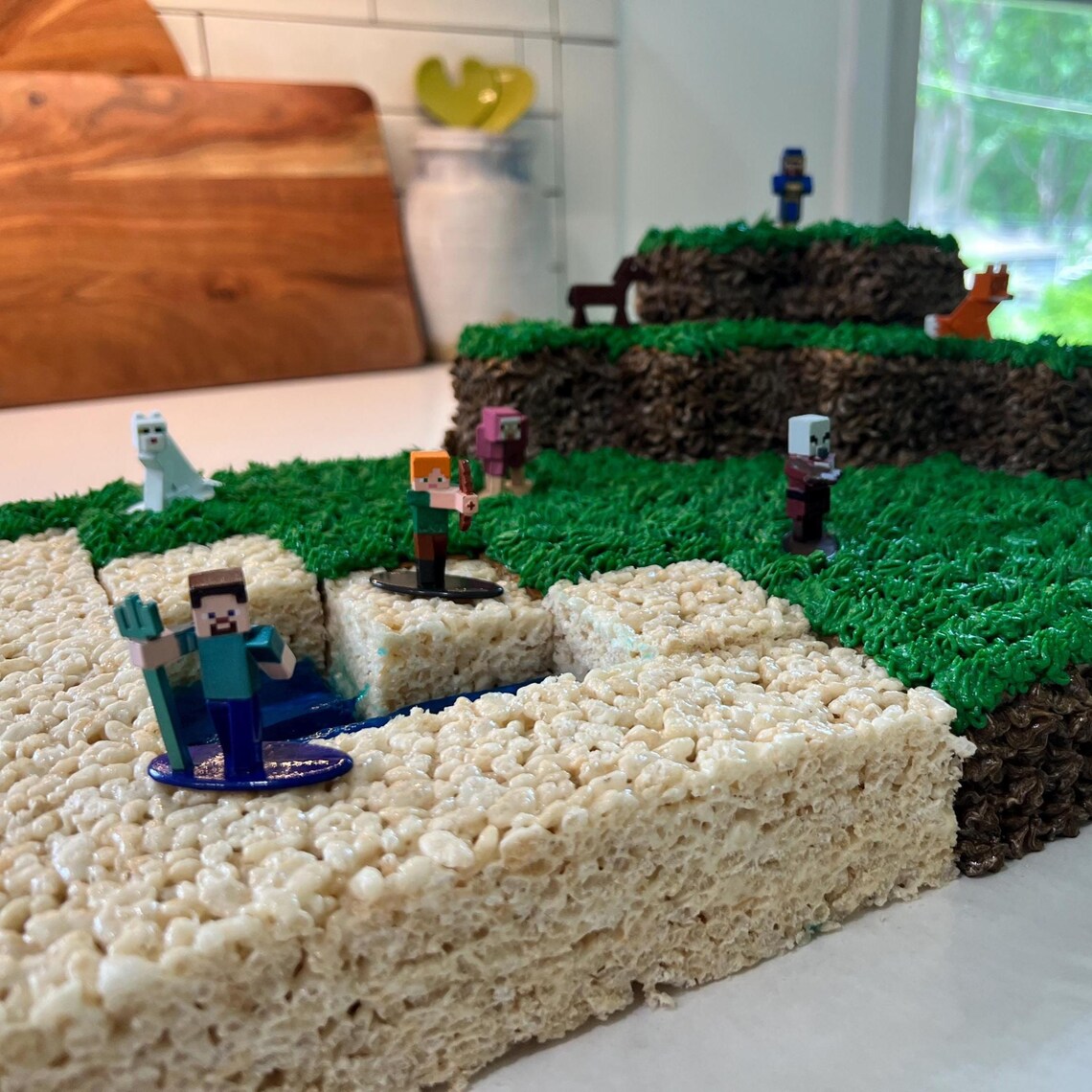 Minecraft Birthday Cake Template for Kids Birthday Topper Etsy UK