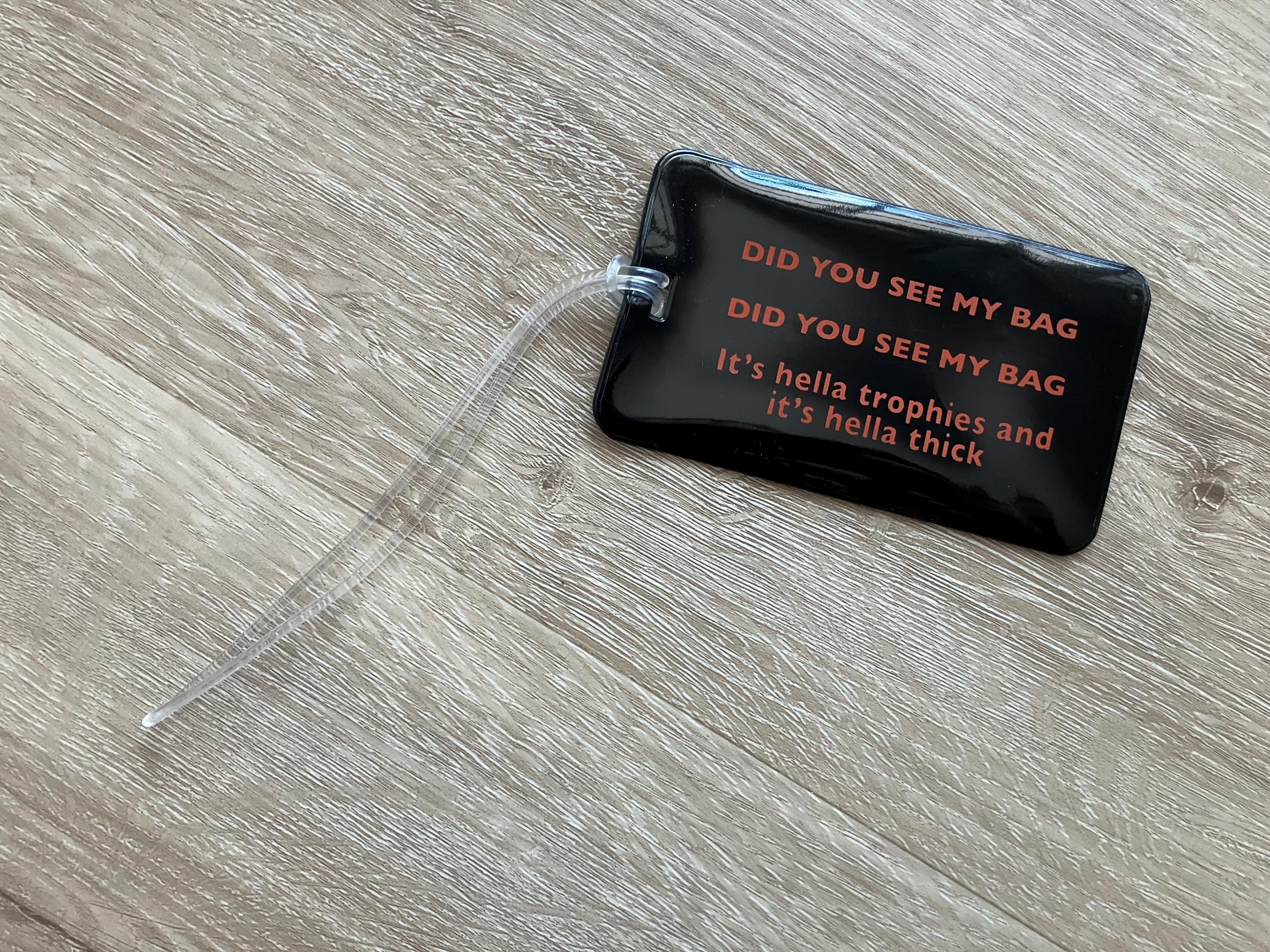 Vinyl BTS MIC Drop Luggage Tag, 4.5 Inch X 2.75 Inch (did You See