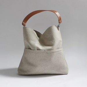 Bucket Bag in Woven Linen, Casual Summer Tote