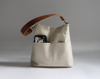 Canvas Hobo Bag, Medium Size Tote