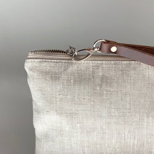 Casual Clutch Bag, Simple Linen Wristlet image 9