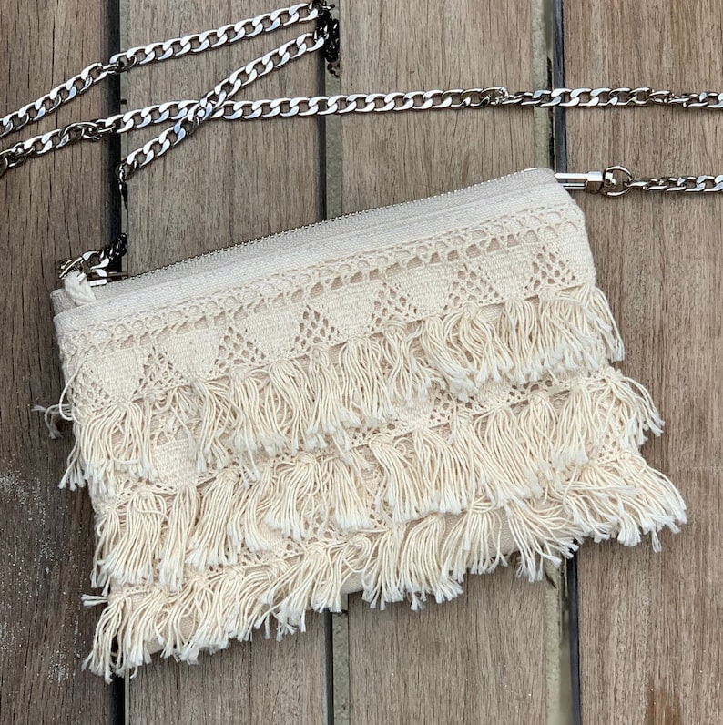 Cute Crossbody Bag for Summer with Boho Flirty Fringe, Vacation Purse image 5