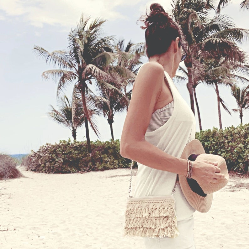 Cute Crossbody Bag for Summer with Boho Flirty Fringe, Vacation Purse image 10