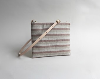 Casual Crossbody Bag in Woven Linen