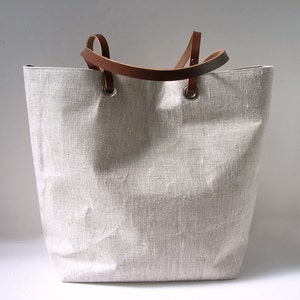 Simple Linen Tote Bag image 1