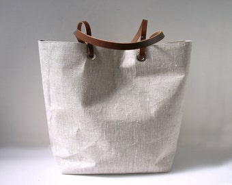 Simple Linen Tote Bag