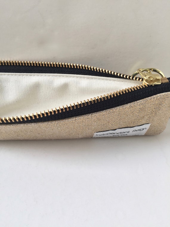 Slim Zippered Bag, Long Zipper Pouch 